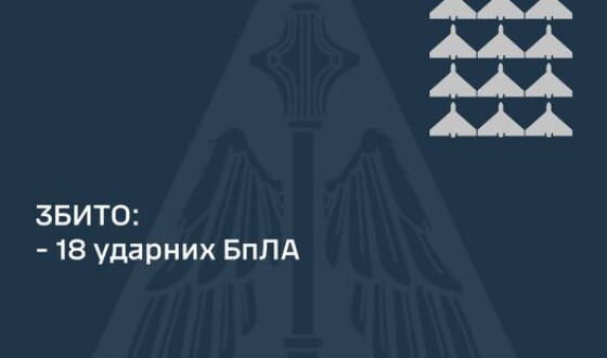 У ніч на 8 жовтня ППО збила 18 шахедів з 19, один втік на росію