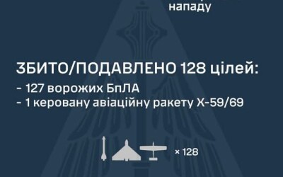 У ніч на 25 липня ворог атакував Україну двома керованими авіаційними ракетами Х-59/69 і 157 ударними БпЛА типу Shahed
