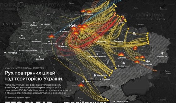 У ніч на 29 листопада ворог завдав комбінованого удару по об&#8217;єктах критичної інфраструктури України
