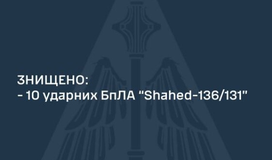 Повітряний наліт в ніч на 5 грудня: знищено 10 із 17 шахедів