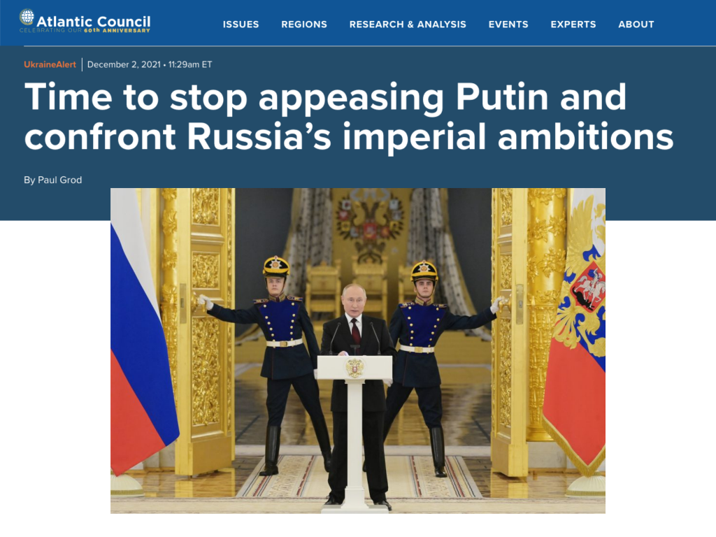 stop appeasing Putin