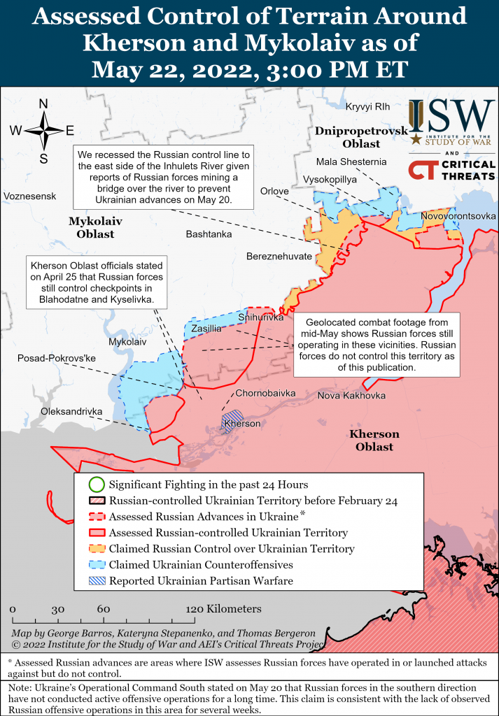 Kherson-Mykolaiv Battle Map Draft May 22,2022