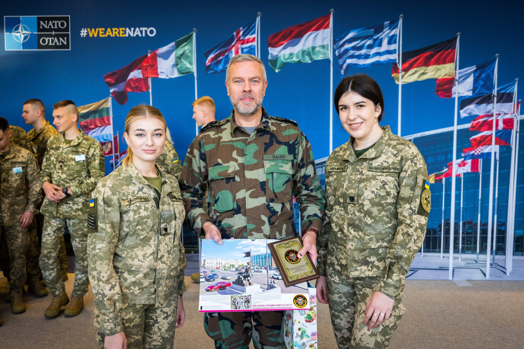 Admiral Rob Bauer, Chair of the NATO Military Committee and Ukrainian Cadets