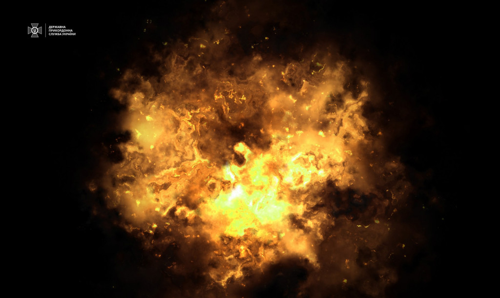 2D rendered image of fire explosion