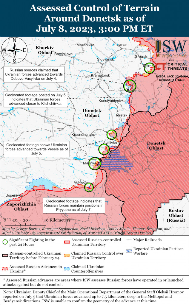 Donetsk Battle Map Draft July 8,2023